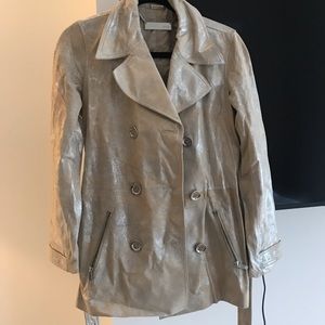 Leather Michael Kors gold jacket